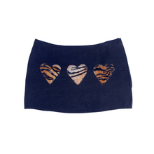 Load image into Gallery viewer, Up-cycled tiger print heart skirt
