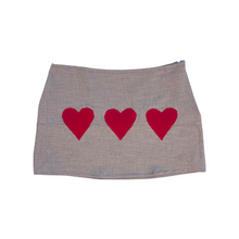 Load image into Gallery viewer, Up-cycled heart mini skirt

